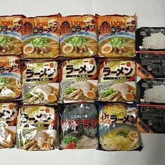 袋ラーメン12食 ＋ パックごはん4食　
