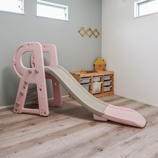 バスケットゴール付き　大きな滑り台【屋外でもok】