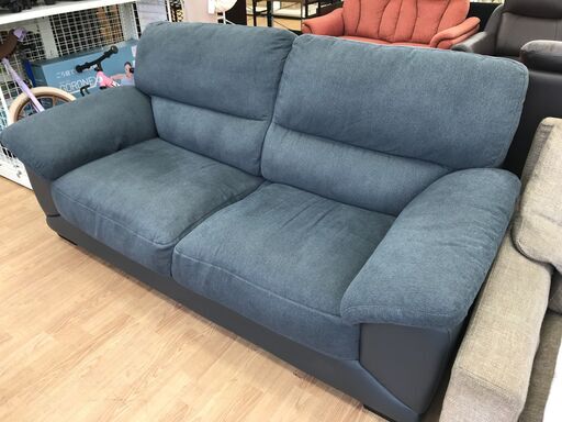 ★ジモティ割あり★ ニトリ 2人掛けソファ ネイビー クリーニング済み KJ6222