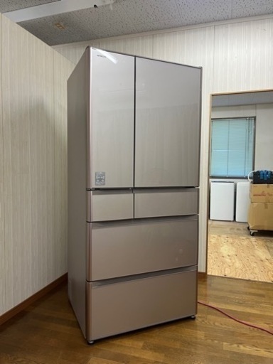 大容量670L!! HITACHI 6ドア冷蔵庫 R-XG6700H(XN) 2018年 家電 キッチン家電 冷蔵庫