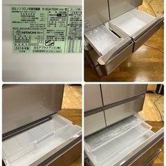 大容量670L!! HITACHI 6ドア冷蔵庫 R-XG6700H(XN) 2018年 家電 キッチン家電 冷蔵庫の画像