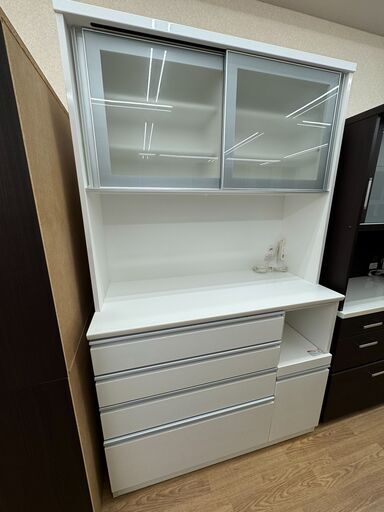 ★ジモティ割あり★ ニトリ 食器棚 ホワイト H200×W120×D51 クリーニング済み KJ6226