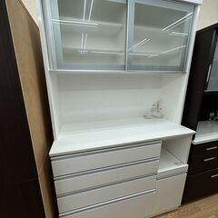 ★ジモティ割あり★ ニトリ 食器棚 ホワイト H200×W120×D51 クリーニング済み KJ6226
