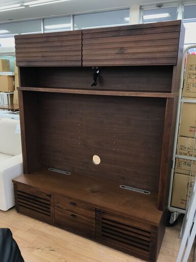 ★ジモティ割あり★ 河口家具 TV台 ブラウン H181×W150×D47 クリーニング済み KJ6227