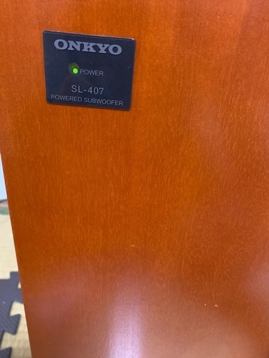 ONKYO オンキヨー SL-407　サブウーファー　　木目