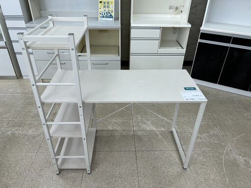 ★ジモティ割あり★ ニトリ 棚付きデスク 白 H115×D53×W110 クリーニング済み TJ8670