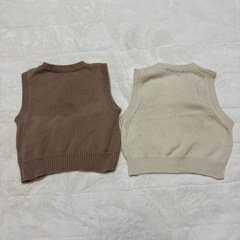 ベビー服　ニットベスト　2点セット　80の画像