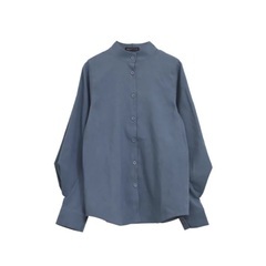 ※お話し中※aquagarage スタンドカラーシャツ（ダスティブルー）の画像
