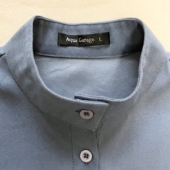 ※お話し中※aquagarage スタンドカラーシャツ（ダスティブルー）の画像