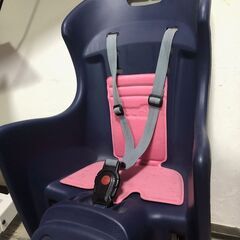 自転車 後ろ リア チャイルドシート ポリスポート BOODIEブーディ― キャリア取付 ネイビー/ピンク 簡単取付 工具不要の画像