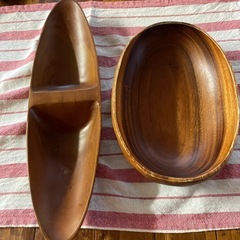 (決まりました)木製サラダボール・小物入れ・クジラ型鍋敷き等　7点セットの画像