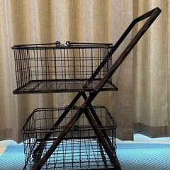 Dulton ビンテージ風　ワゴン 収納 バスケット