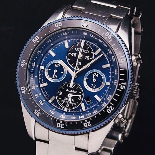 SEIKO PROSPEX ソーラークォーツ クロノグラフ 腕時計 V174