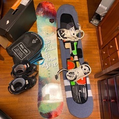 スノーボード2枚、靴1足、(25センチ)