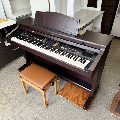 【美品‼️】高級機種 ローランド デジタルピアノ 電子ピアノ 270曲以上内蔵 2003年製 KR-7 昇降ピアノ椅子付き♪