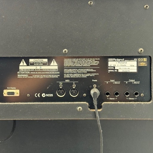 【美品‼️】高級機種 ローランド デジタルピアノ 電子ピアノ 270曲以上内蔵 2003年製 KR-7 昇降ピアノ椅子付き♪