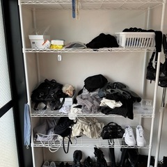 ニトリ 鉄製収納棚 (3周使用) 高さ調節可能の画像