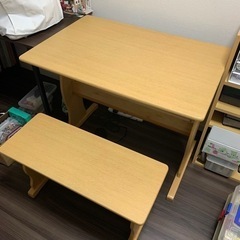【受け渡し予定者決まりました。】学習机にも！4人掛けダイニングテーブル