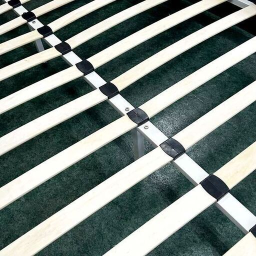 ダブルベッドフレーム ブラックレザー調 W150×H90×D210cm 札幌 東区