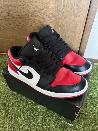 靴/バッグ NIKE AIR JORDAN 1 LOW BRED TOE