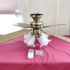 シーリングファン 4灯式 リモコン付き LEDライト付き エトウ...