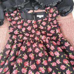 🌹110〜120バラ柄女児ワンピース🌹の画像