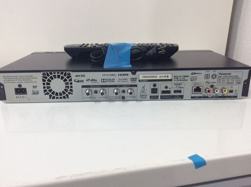 （1/25受渡済）JT9540【Panasonic/パナソニック BDレコーダー】美品 2015年製 DIGA DMR-BRX2000
