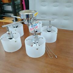 ニトリ☆照明器具、5個ライト、３パターン点灯、メッキ、【浜村鹿野温泉ICから3分 買取本舗 宮本リサイクル 営業時間9～19時 定休日水曜のみ←連絡できませんm(_ _)m】の画像