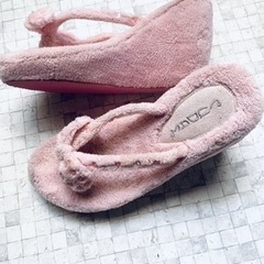 PEACH JOHN ピーチ・ジョン パイル地　もこもこサンダル PJ 厚底 ウェッジサンダル 美脚 脚長 ビーチ　海　プールの画像