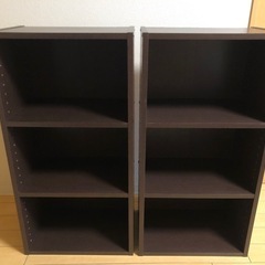 商談中【0円】カラーボックス/3段/茶色/ダークブラウン