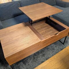 【総額約30万円】カウチソファー　センターテーブル（収納付き）セットの画像