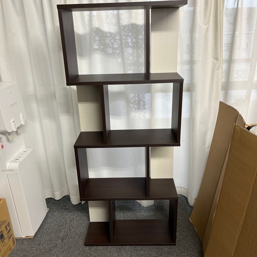 ①美品！木製　4段　オープンラック　