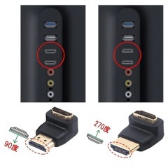 新品・未使用HDMI  L字変換アダプター2個セットの画像