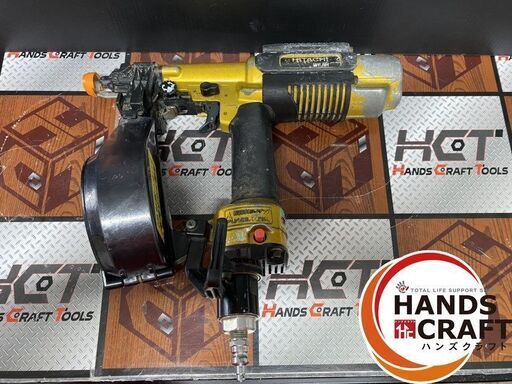 【久留米】【引き取り限定】【中古】日立 HITACHI 高圧ねじ打ち機 WF4H ケース,防護メガネ,取扱説明書付き ロール連結ねじ:25～41mm 使用空気圧力1.76～2.26MPa（18～23kgf/㎠）