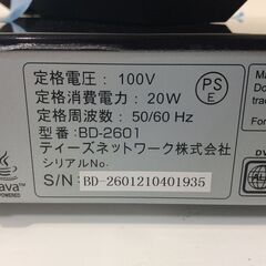 （10/5受渡済）JT9555【TEES/ティーズ BDプレイヤー】美品 2016年製 BD-2601 BD/DVD/CD コンパクトサイズの画像