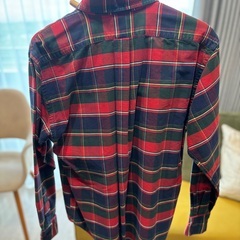 【ラルフローレン】チェック長袖シャツ　赤の画像