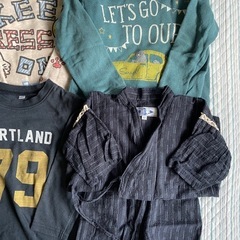 ［取りに来れる方限定］子供用古着　長袖Tシャツ2枚➕長袖トレーナー3枚➕甚平の画像