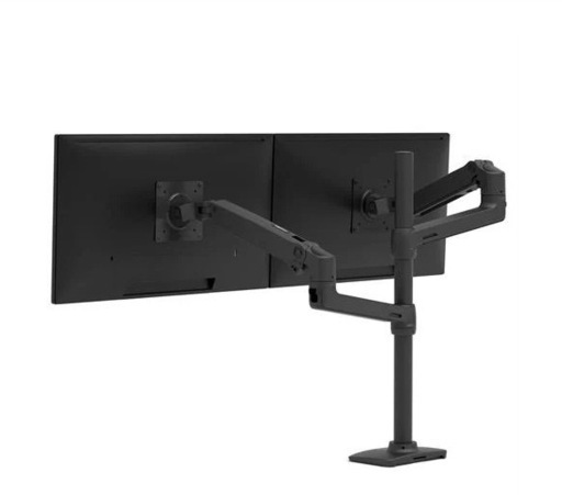 【No,381】エルゴトロン LX デスク デュアル モニターアーム 縦/横型ロングポール2画面