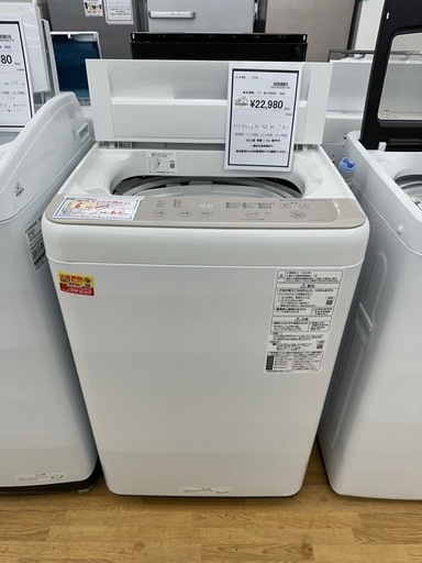 【ドリーム川西店御来店限定】パナソニック　洗濯機　NA-F60B15／クリーニング済み 【2002146255601790】
