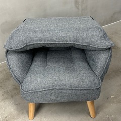 【美品】タンスのゲン  高座椅子 1Pソファ グレー 肘付きの画像