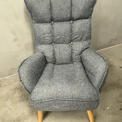 【美品】タンスのゲン  高座椅子 1Pソファ グレー 肘付き
