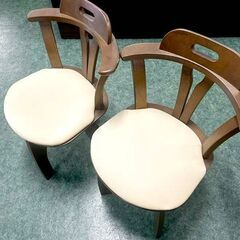伸縮式2人掛け食卓テーブルセット ダークブラウン 回転椅子 W90-120×H70×D75cm 札幌 東区 店頭引き取り歓迎