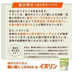 LOHASTYLE イヌリン 500ｇ 機能性表示食品 消費期限 2026年10月 在庫6の画像