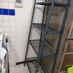 イケア4段スチールラック(ダークグレー)