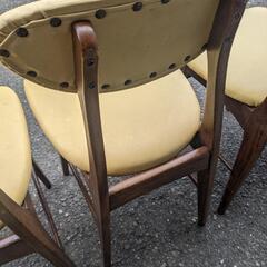 ウッドスツール　 椅子 ダイニングチェア 木製 4脚セットの画像