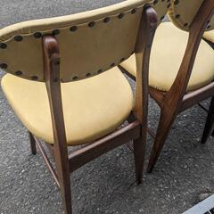 ウッドスツール　 椅子 ダイニングチェア 木製 4脚セットの画像