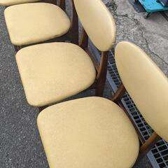 ウッドスツール　 椅子 ダイニングチェア 木製 4脚セットの画像