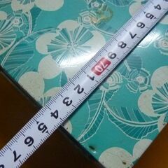 中古　衣装ケース　ブリキ製　青色柄　同等品複数在庫有の画像