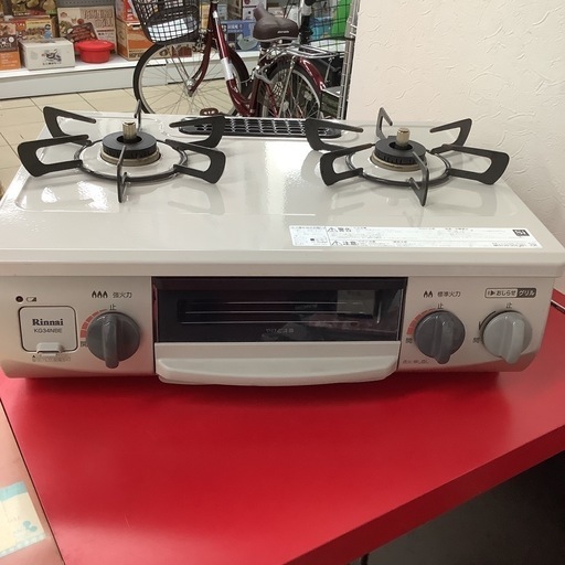 Rinnai リンナイ　ガステーブル　ガスコンロ　都市ガス用　KG34NBEL 2021年製