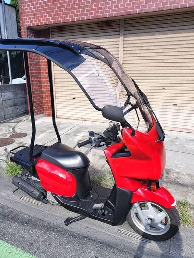 UA08J改 63cc仕様 ルーフ付 ローダウンワイドバイザー 全塗装（赤／黒